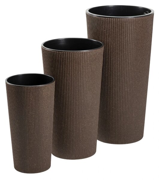 PLASTOVÝ KVĚTINÁČ URBANIKA ECO 57X29,5 CM TMAVĚHNĚDÁ