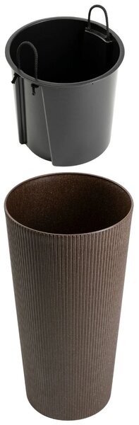 PLASTOVÝ KVĚTINÁČ URBANIKA ECO 57X29,5 CM TMAVĚHNĚDÁ