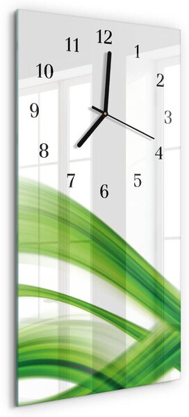 Skleněné hodiny vertikální Abstraktní vlna zsppc-30x60-00171182