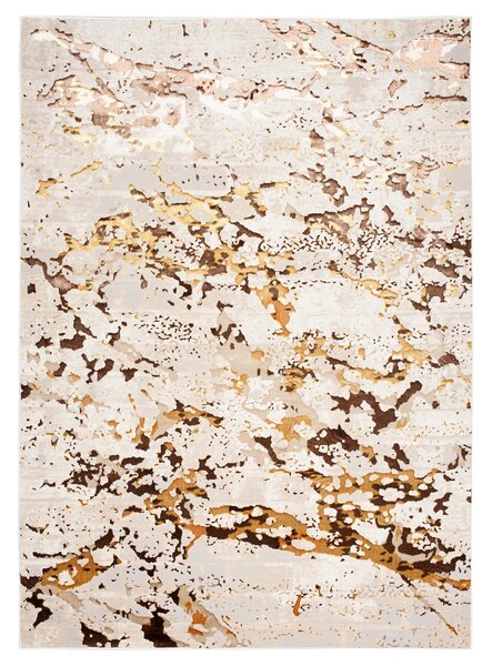 Makro Abra Kusový koberec GOLDEN MZ27D Moderní Abstraktní krémový hnědý Rozměr: 200x300 cm
