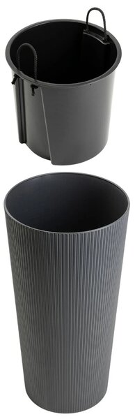 PLASTOVÝ KVĚTINÁČ URBANIKA ECO 57X29,5 CM ANTRACITOVÁ