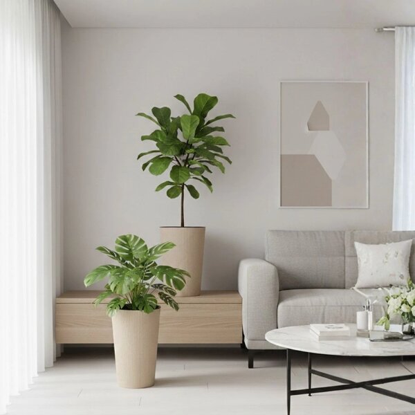 PLASTOVÝ KVĚTINÁČ URBANIKA ECO 57X29,5 CM LATTE