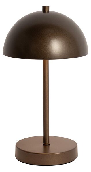 Venkovní stolní lampa tmavě bronzová dobíjecí vč. LED s 3-krokovým stmíváním - Keira