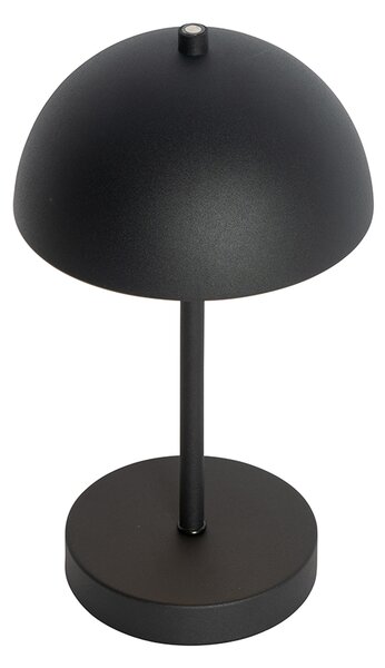 Venkovní stolní lampa černá dobíjecí 3-stupňový stmívač - Keira