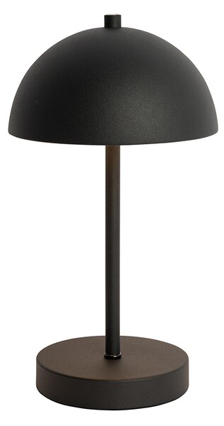 Venkovní stolní lampa černá dobíjecí 3-stupňový stmívač - Keira