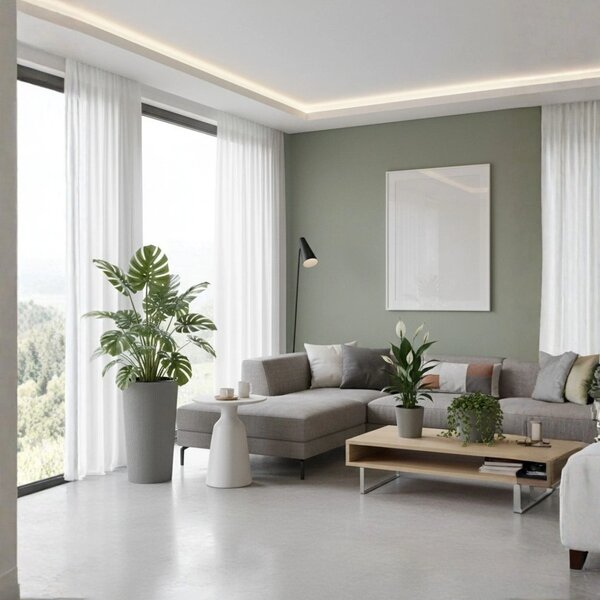 PLASTOVÝ KVĚTINÁČ URBANIKA ECO 57X29,5 CM ŠEDÁ BS