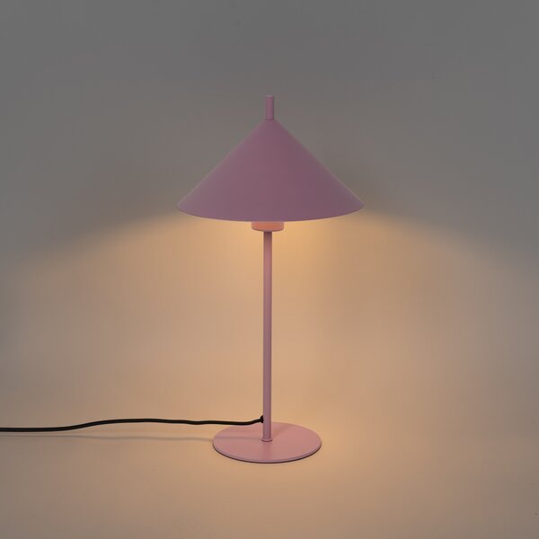 Designová stolní lampa růžová - Triangolo