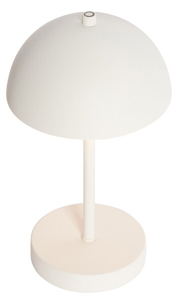 Venkovní stolní lampa bílá dobíjecí vč. LED s 3-stupňovým stmíváním - Keira