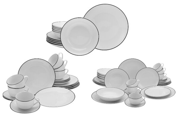 Creatable Jídelní servis Luna Black Line (100392059)
