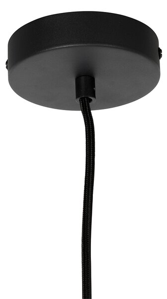 Retro závěsné svítidlo černé s čirým sklem 20 cm - Eclipse