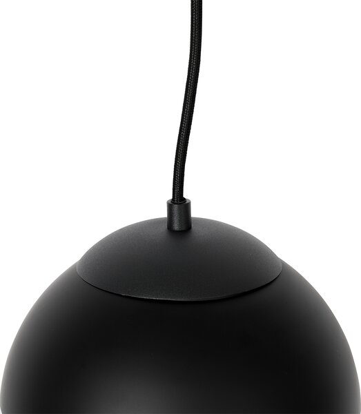 Retro závěsné svítidlo černé s čirým sklem 20 cm - Eclipse