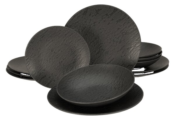 Creatable Jídelní servis Schiefer Black (12dílná sada talířů) (100392061001)