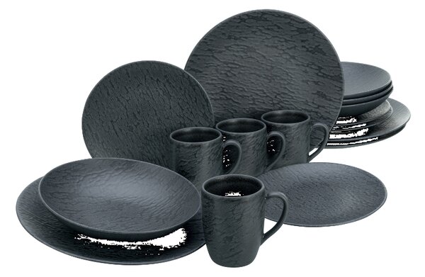 Creatable Jídelní servis Schiefer Black (16dílný kombinovaný servis) (100392061002)