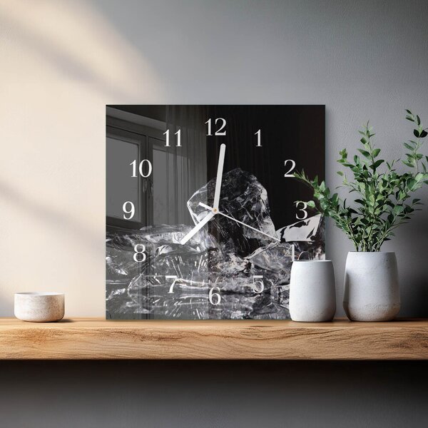 Skleněné hodiny Kostky ledu zskb-30x30-00093890