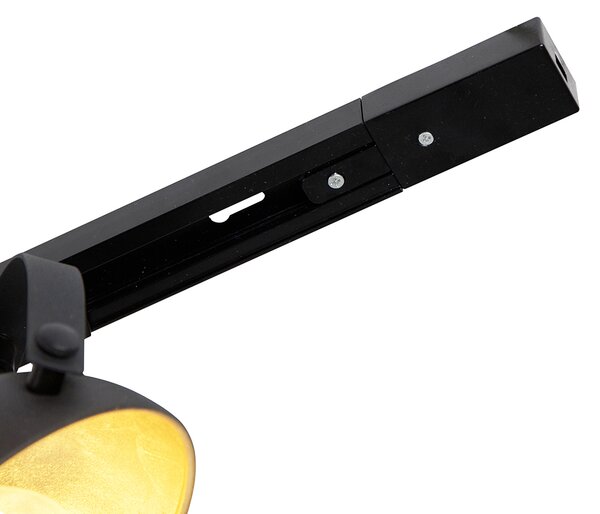 1-fázový kolejnicový systém se 3 nastavitelnými černými reflektory - Magnax