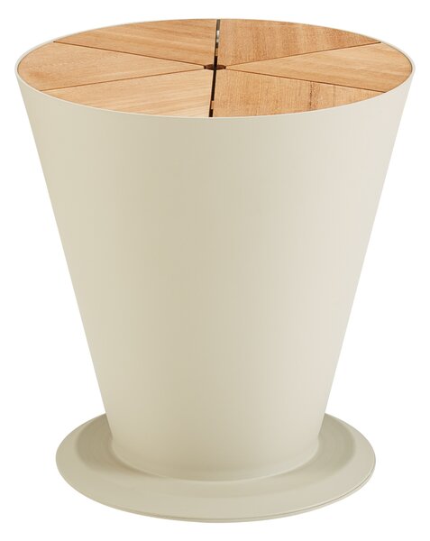 ICOO - stolek s úložným prostorem champagne/teak Exteriér | Zahradní stolky
