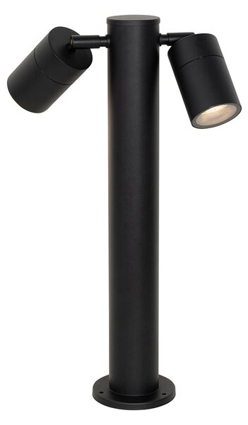 Stojací venkovní lampa černá 45 cm IP44 nastavitelná 2-světlo - Duo