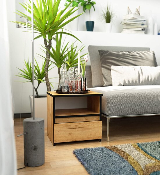 Ak furniture Noční stolek CL1 40 cm dub craft