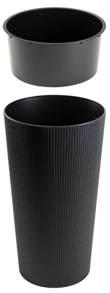 PLASTOVÝ KVĚTINÁČ URBANIKA ECO 75X41 CM ČERNÁ
