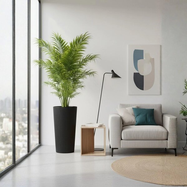 PLASTOVÝ KVĚTINÁČ URBANIKA ECO 75X41 CM ČERNÁ
