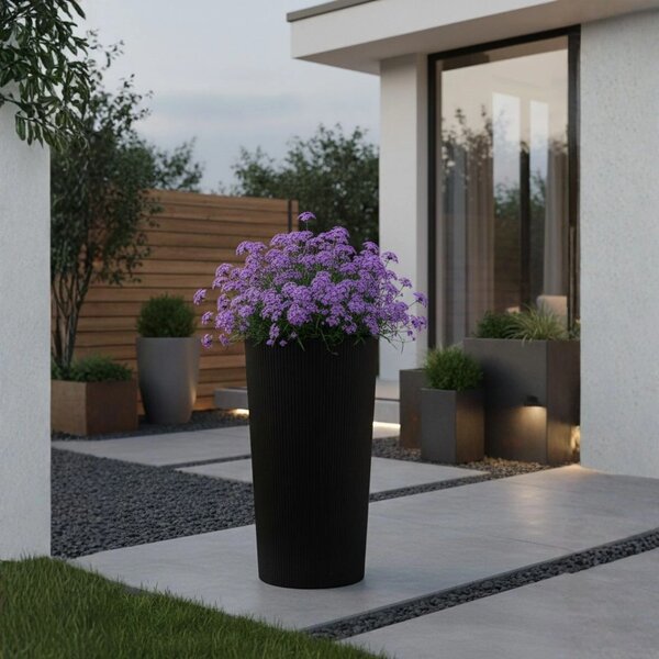 PLASTOVÝ KVĚTINÁČ URBANIKA ECO 75X41 CM ČERNÁ