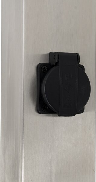 Venkovní lampa ocel 80 cm s paticí IP44 - Malios
