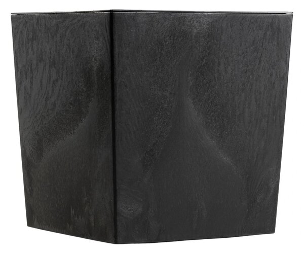 PLASTOVÝ KVĚTINÁČ FLORE 30,5X29,5X29,5 CM IMITACE BETONU ČERNÁ