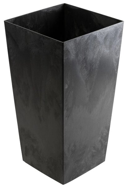 PLASTOVÝ KVĚTINÁČ PORTO 75X39,5X39,5 CM IMITACE BETONU ČERNÁ