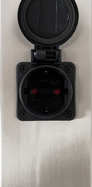 Venkovní lampa ocel 80 cm s paticí IP44 - Malios