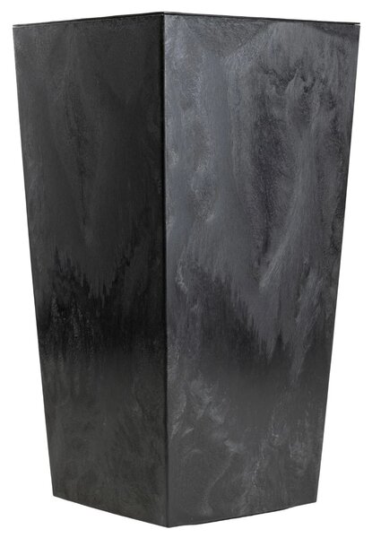 PLASTOVÝ KVĚTINÁČ PORTO 75X39,5X39,5 CM IMITACE BETONU ČERNÁ