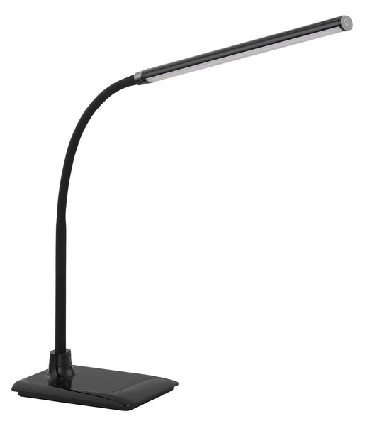 Eglo 96438 LAROA - Stolní černá dotyková LED lampička, stmívatelná (Pracovní LED lampička, dotykem stmívatelná, 4 úrovně svícení, černá barva)
