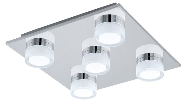 EGLO Přisazené LED svítidlo do koupelny ROMENDO 1, 5x7,2W, teplá bílá, 32x32cm, hranaté, IP44 96544