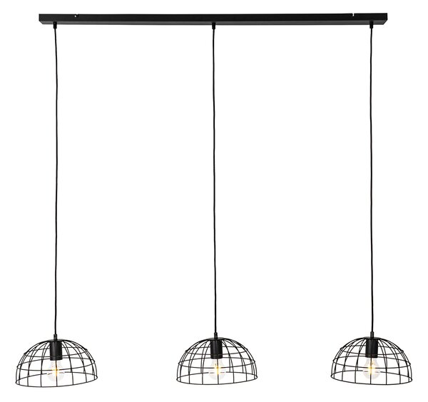Průmyslové závěsné svítidlo černé 3-světlo - Hanze