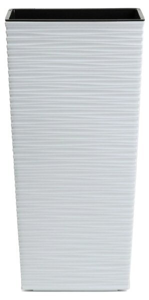 PLASTOVÝ KVĚTINÁČ PORTO RIFLO 36X19X19 CM BÍLÁ