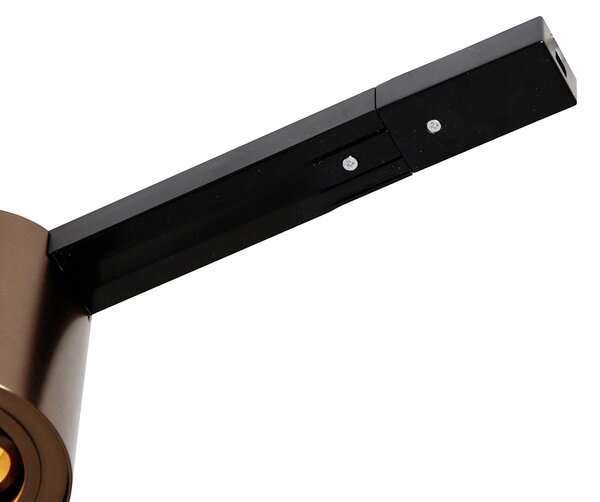 1-fázový kolejnicový systém s 5 reflektory tmavě bronzový a černý - Rondoo Up