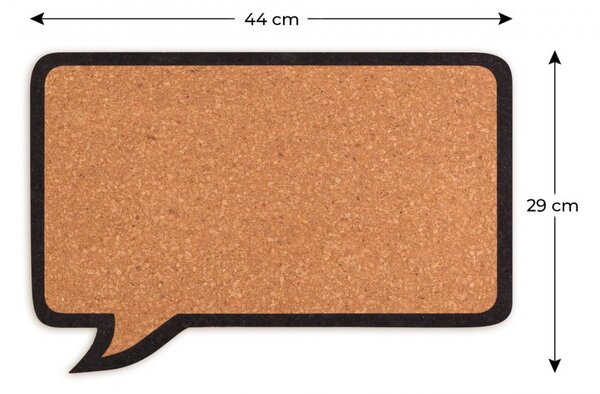 ALLboards PANEL TKK_CHAT korková nástěnka chatovací bublina 44 x 29 cm,TKK_CHAT