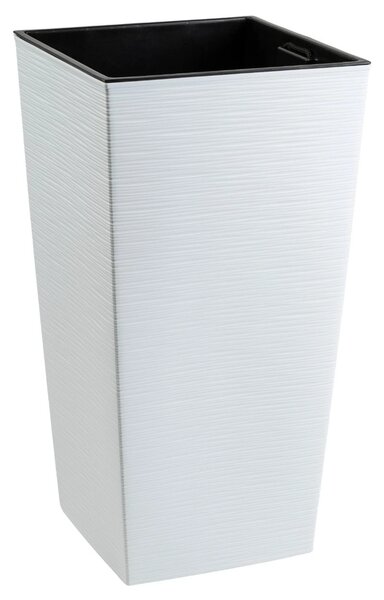 PLASTOVÝ KVĚTINÁČ PORTO RIFLO 75X39,5X39,5 CM BÍLÁ