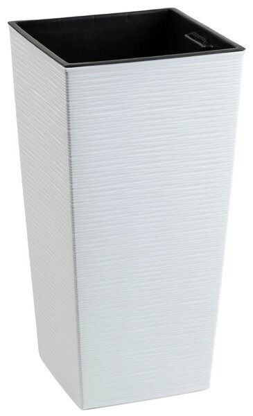 PLASTOVÝ KVĚTINÁČ PORTO RIFLO 57X29,5X29,5 CM BÍLÁ