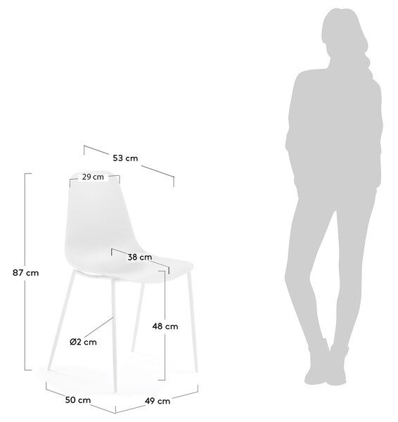 Bílá plastová jídelní židle Kave Home Whatts