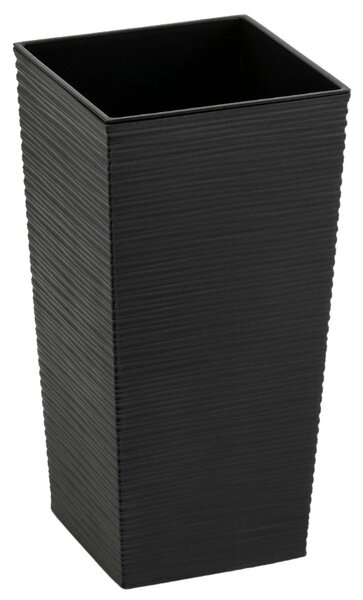 PLASTOVÝ KVĚTINÁČ PORTO RIFLO 36X19X19 CM ČERNÁ
