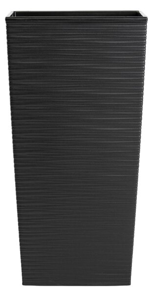 PLASTOVÝ KVĚTINÁČ PORTO RIFLO 46X25X25 CM ČERNÁ