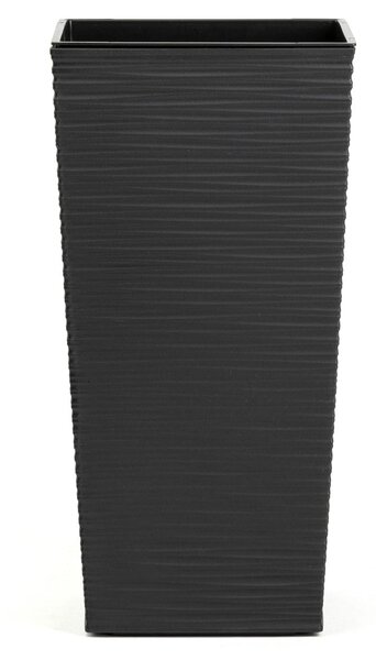 PLASTOVÝ KVĚTINÁČ PORTO RIFLO 36X19X19 CM ČERNÁ
