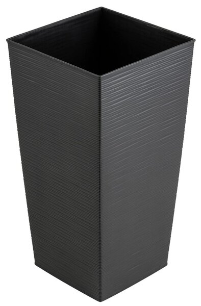 PLASTOVÝ KVĚTINÁČ PORTO RIFLO 57X29,5X29,5 CM ČERNÁ BT