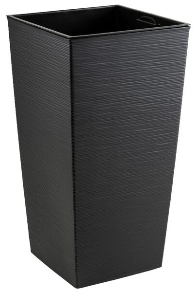 PLASTOVÝ KVĚTINÁČ PORTO RIFLO 75X39,5X39,5 CM ČERNÁ