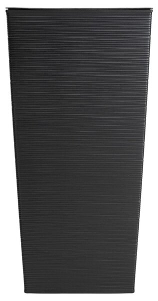 PLASTOVÝ KVĚTINÁČ PORTO RIFLO 57X29,5X29,5 CM ČERNÁ BT
