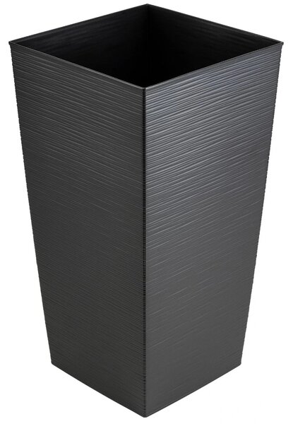 PLASTOVÝ KVĚTINÁČ PORTO RIFLO 75X39,5X39,5 CM ČERNÁ