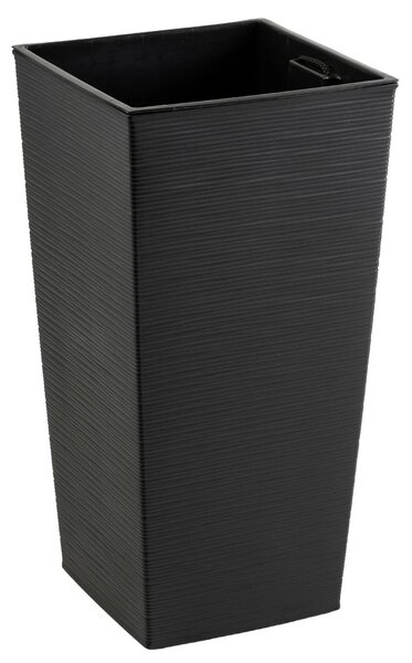 PLASTOVÝ KVĚTINÁČ PORTO RIFLO 57X29,5X29,5 CM ČERNÁ BT