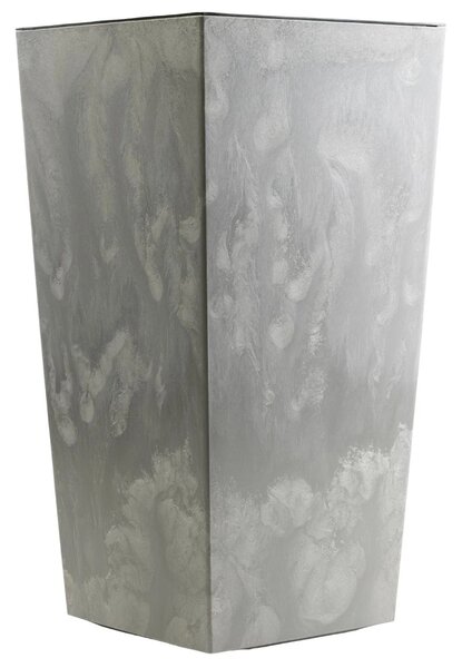 PLASTOVÝ KVĚTINÁČ PORTO 75X39,5X39,5 CM IMITACE BETONU ŠEDÁ