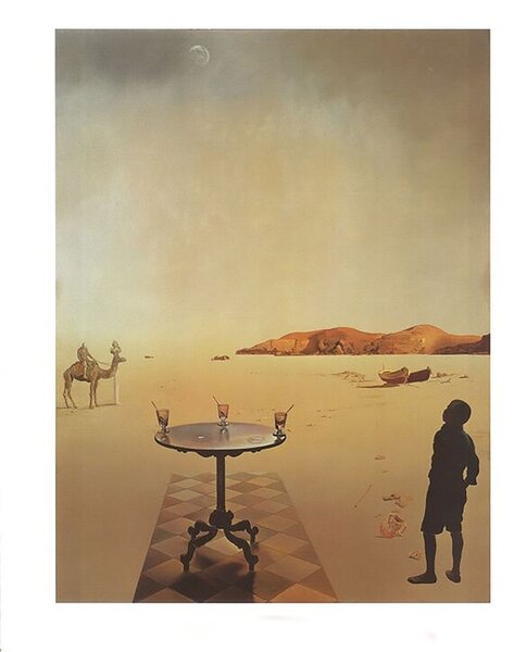 Umělecký tisk Sluneční stůl, 1936, Salvador Dalí, (24 x 30 cm)