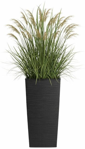 PLASTOVÝ KVĚTINÁČ PORTO RIFLO 57X29,5X29,5 CM ČERNÁ BT